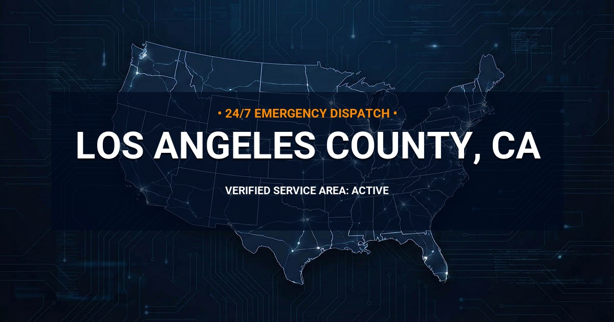 Emergency Plumbing Dispatch Map for Los Angeles County Plumbing Logistics