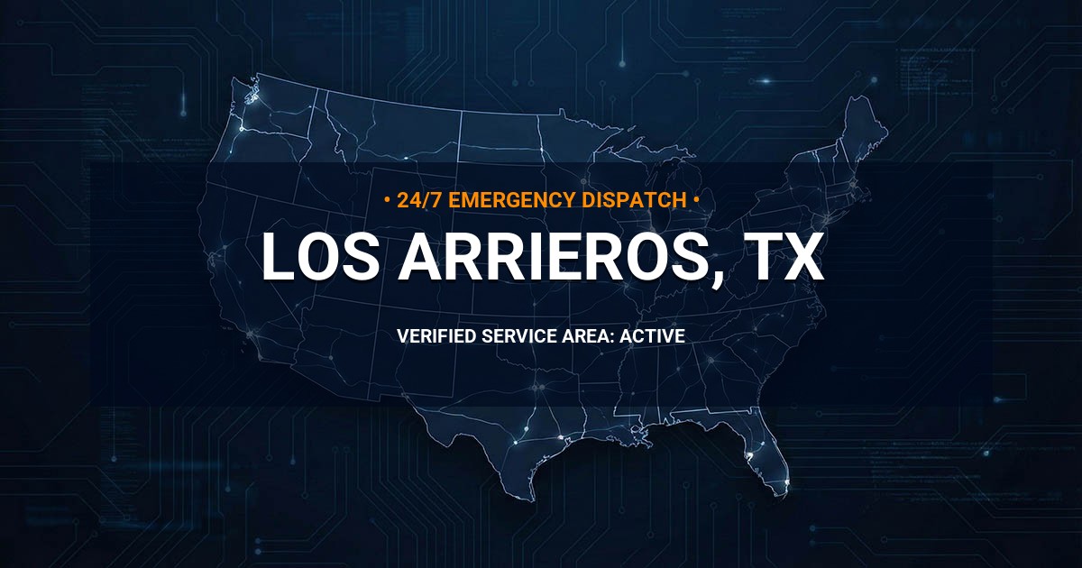 Emergency Plumbing Dispatch Map for Plumbing Services: Los Arrieros, TX