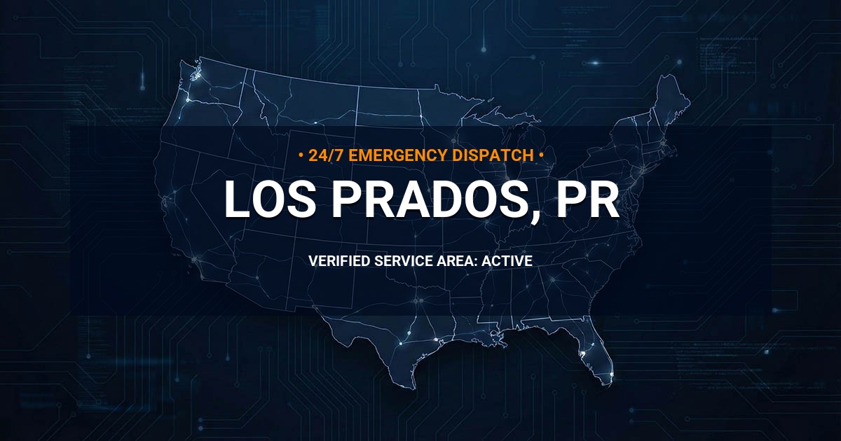 Emergency Plumbing Dispatch Map for Plumbing Services: Los Prados, PR