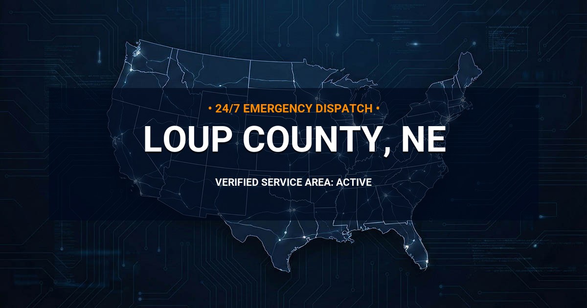 Emergency Plumbing Dispatch Map for Loup County Plumbing Logistics