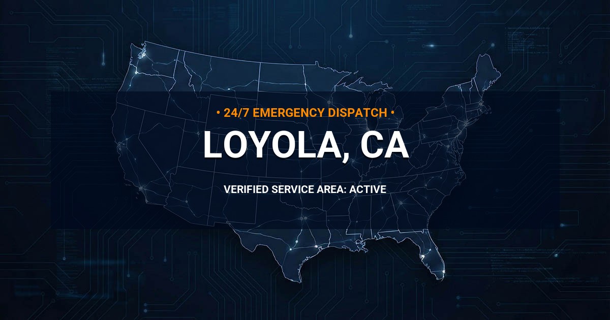 Emergency Plumbing Dispatch Map for Plumbing Services: Loyola, CA