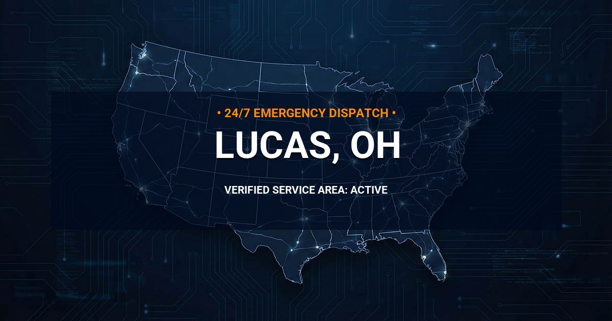 Emergency Plumbing Dispatch Map for Plumbing Services: Lucas, OH