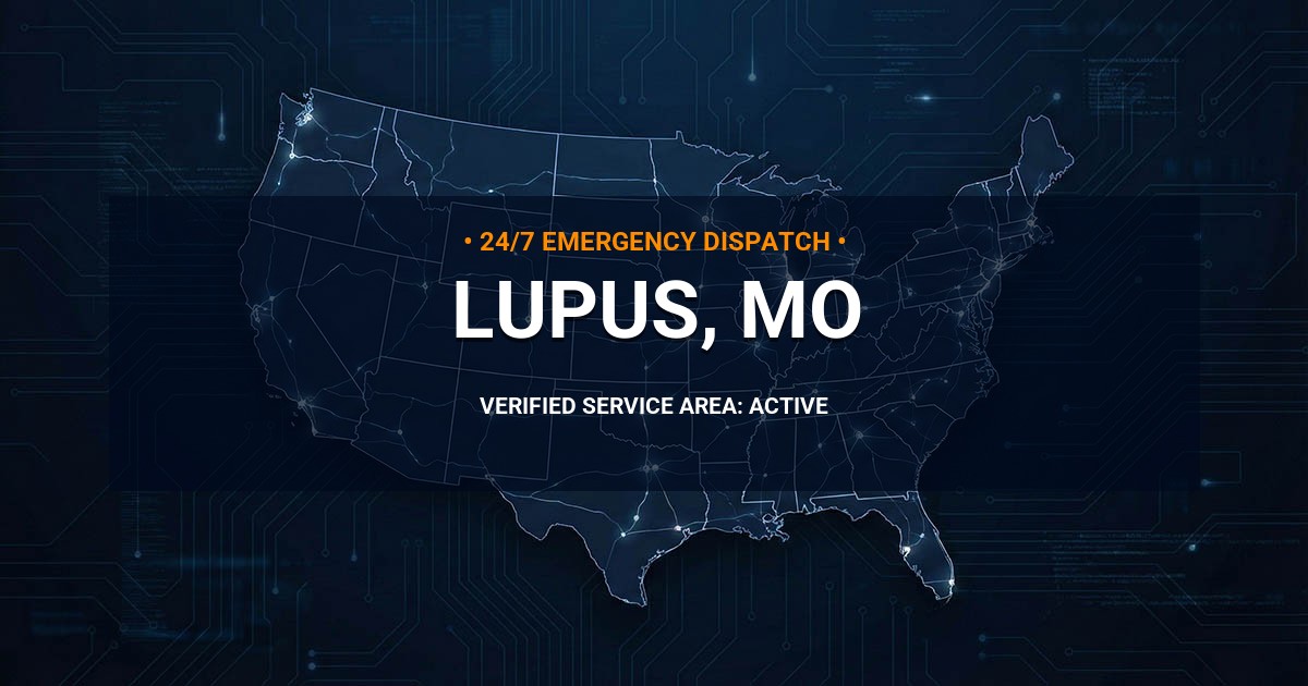 Emergency Plumbing Dispatch Map for Plumbing Services: Lupus, MO