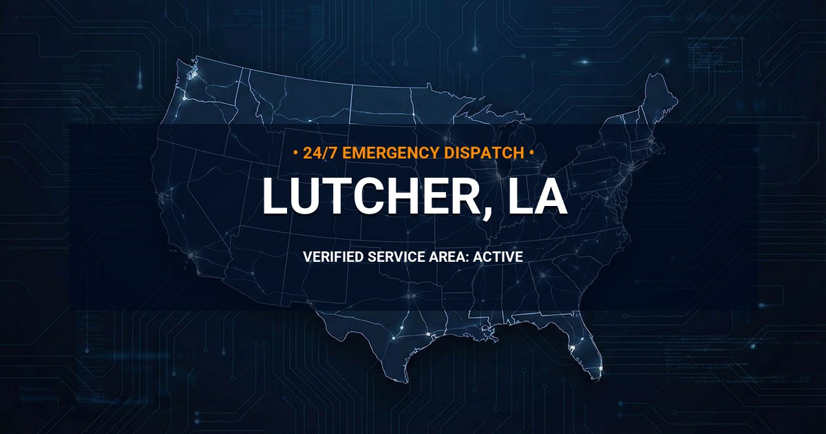 Emergency Plumbing Dispatch Map for Plumbing Services: Lutcher, LA