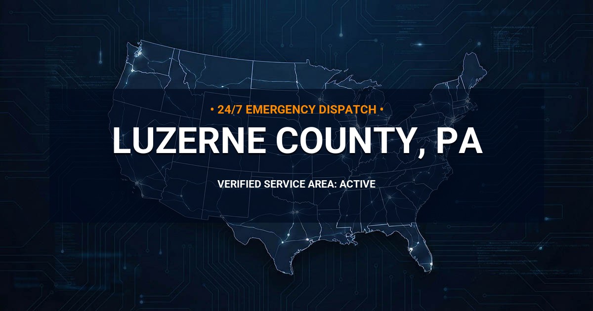 Emergency Plumbing Dispatch Map for Luzerne County Plumbing Logistics