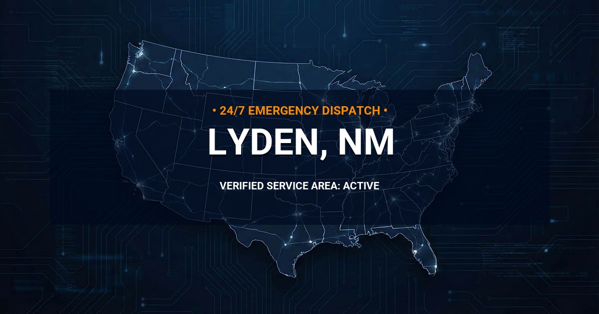 Emergency Plumbing Dispatch Map for Plumbing Services: Lyden, NM