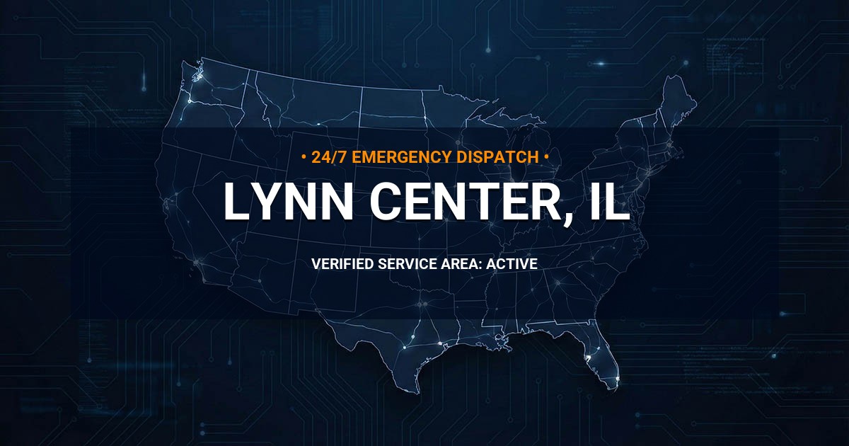 Emergency Plumbing Dispatch Map for Plumbing Services: Lynn Center, IL