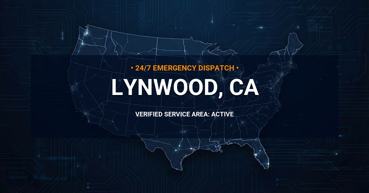 Emergency Plumbing Dispatch Map for Plumbing Services: Lynwood, CA
