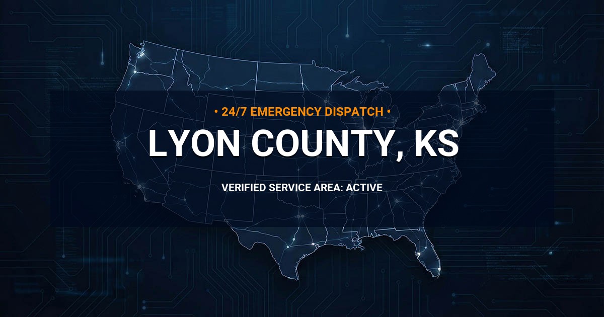 Emergency Plumbing Dispatch Map for Lyon County Plumbing Logistics