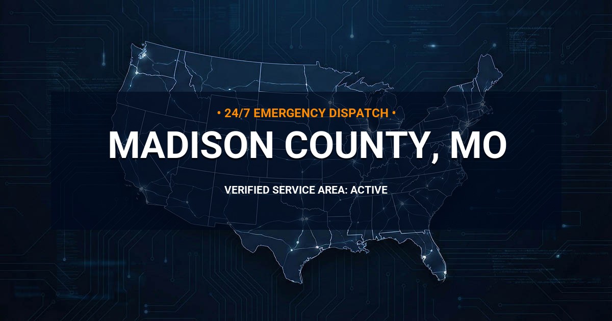 Emergency Plumbing Dispatch Map for Madison County Plumbing Logistics