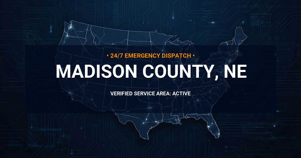 Emergency Plumbing Dispatch Map for Madison County Plumbing Logistics