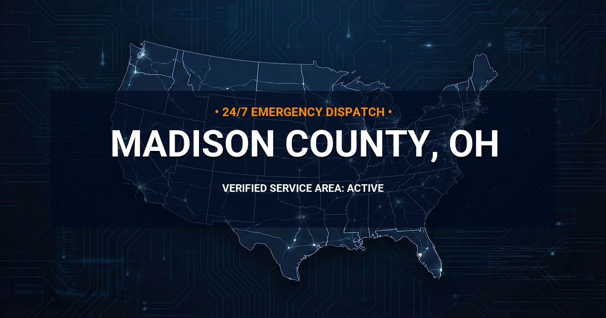 Emergency Plumbing Dispatch Map for Madison County Plumbing Logistics