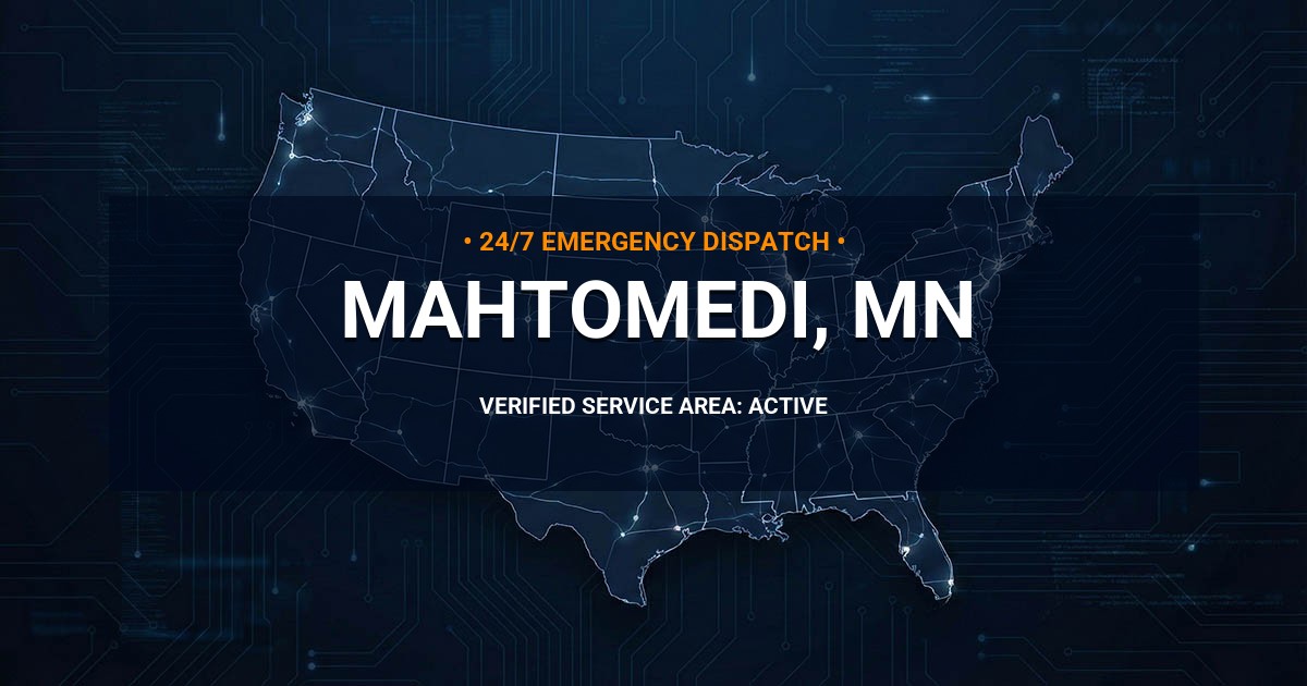 Emergency Plumbing Dispatch Map for Plumbing Services: Mahtomedi, MN