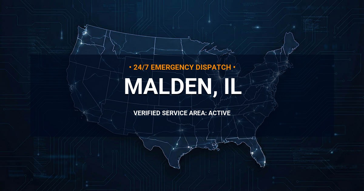 Emergency Plumbing Dispatch Map for Plumbing Services: Malden, IL