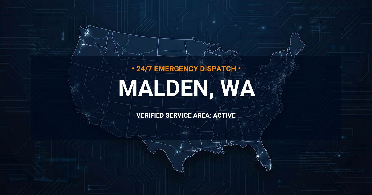 Emergency Plumbing Dispatch Map for Plumbing Services: Malden, WA