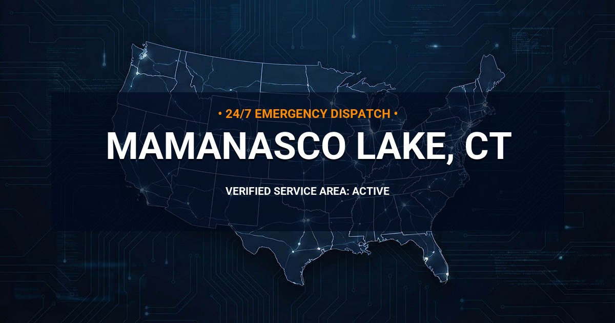 Emergency Plumbing Dispatch Map for Plumbing Services: Mamanasco Lake, CT