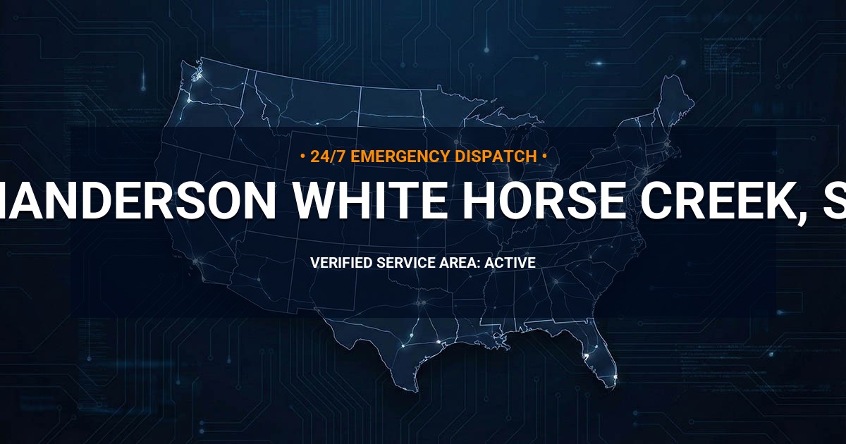 Emergency Plumbing Dispatch Map for Plumbing Services: Manderson-White Horse Creek, SD