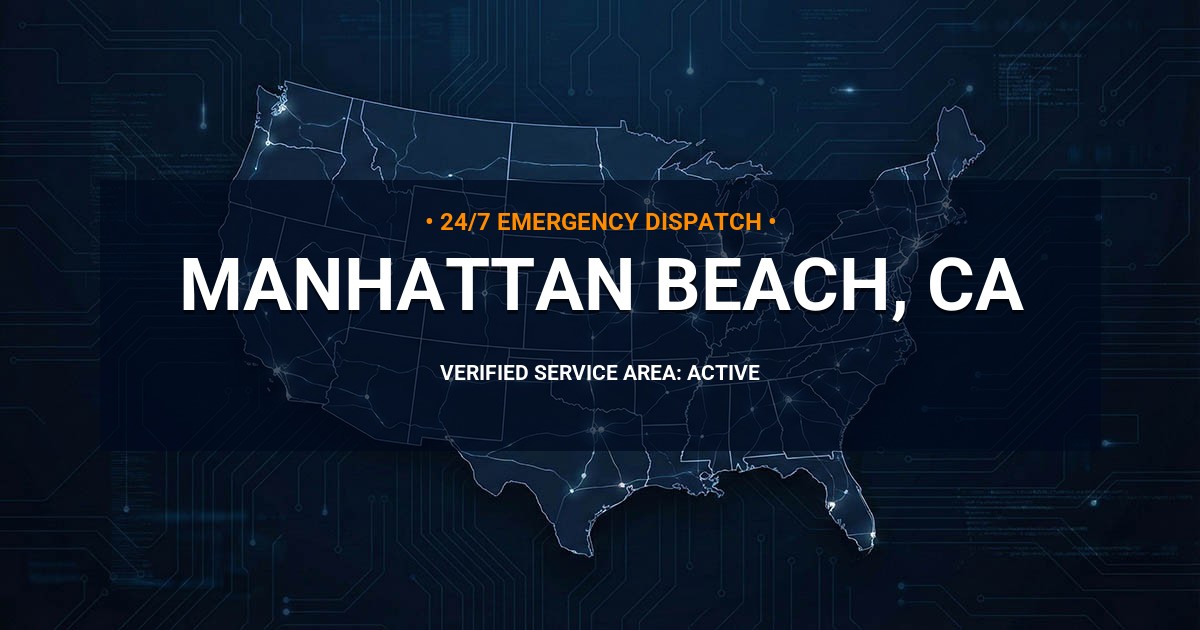 Emergency Plumbing Dispatch Map for Plumbing Services: Manhattan Beach, CA