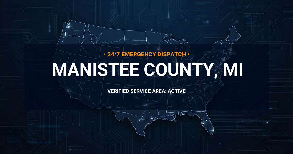 Emergency Plumbing Dispatch Map for Manistee County Plumbing Logistics