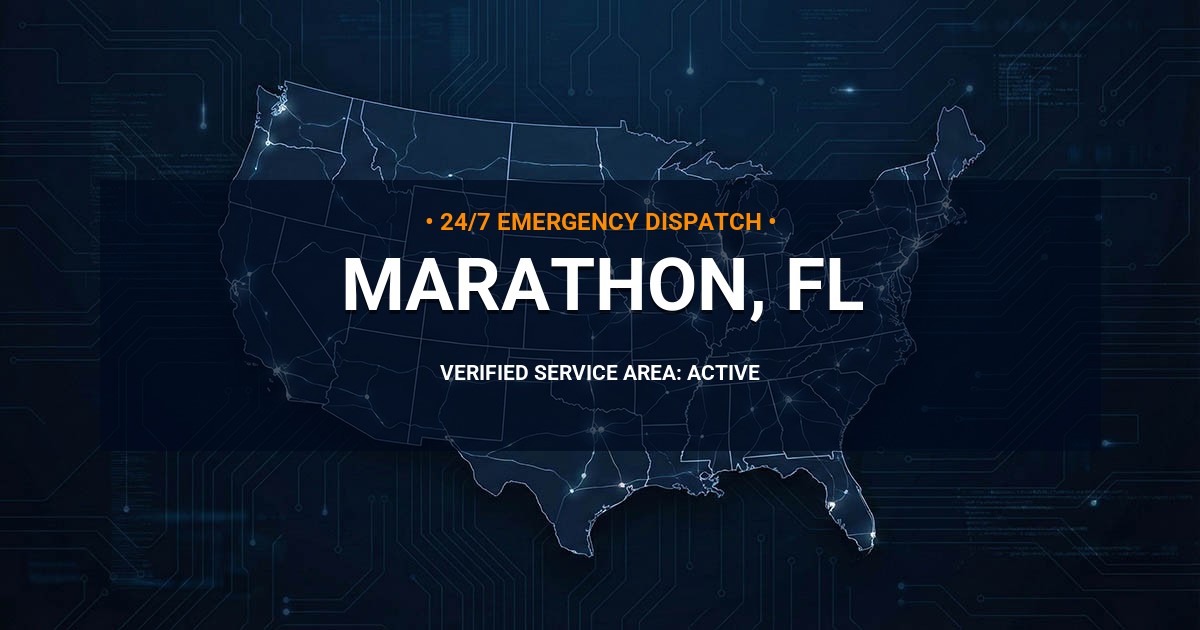 Emergency Plumbing Dispatch Map for Plumbing Services: Marathon, FL