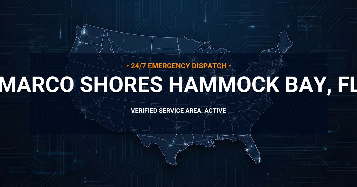 Emergency Plumbing Dispatch Map for Plumbing Services: Marco Shores-Hammock Bay, FL