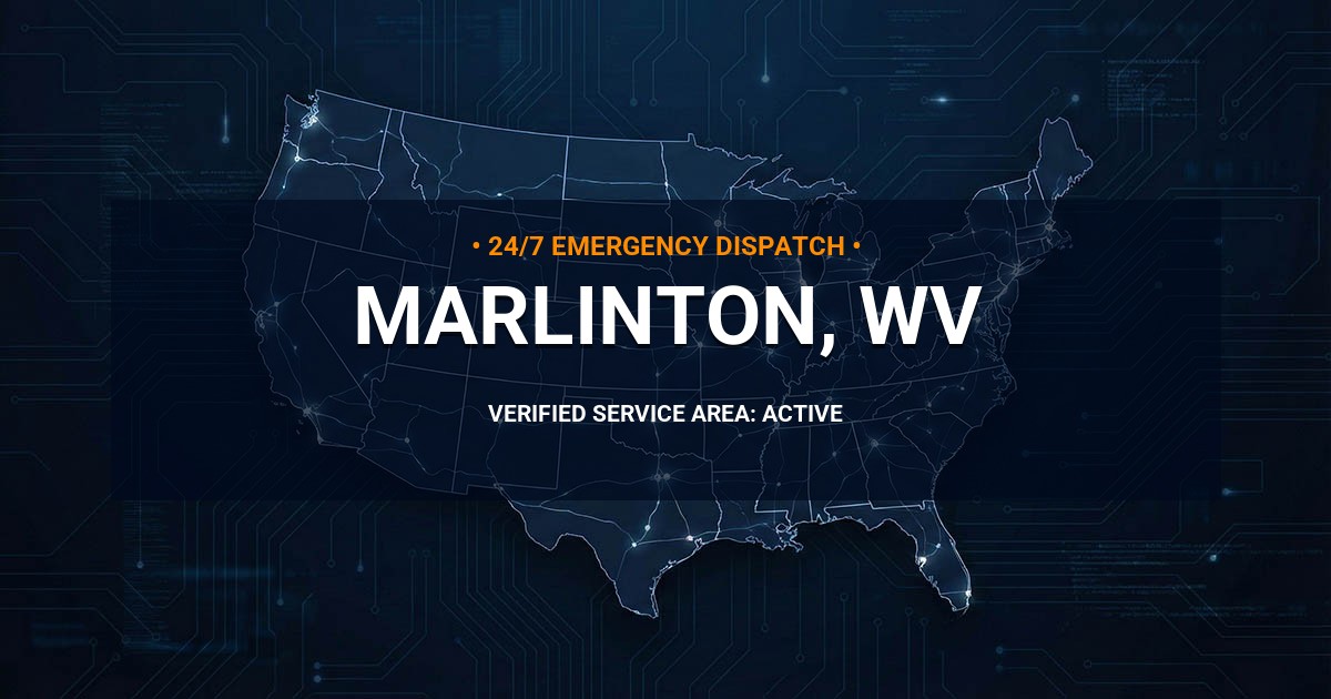 Emergency Plumbing Dispatch Map for Plumbing Services: Marlinton, WV