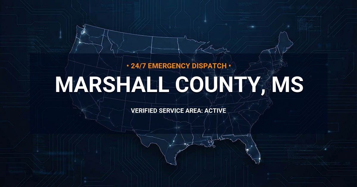 Emergency Plumbing Dispatch Map for Marshall County Plumbing Logistics