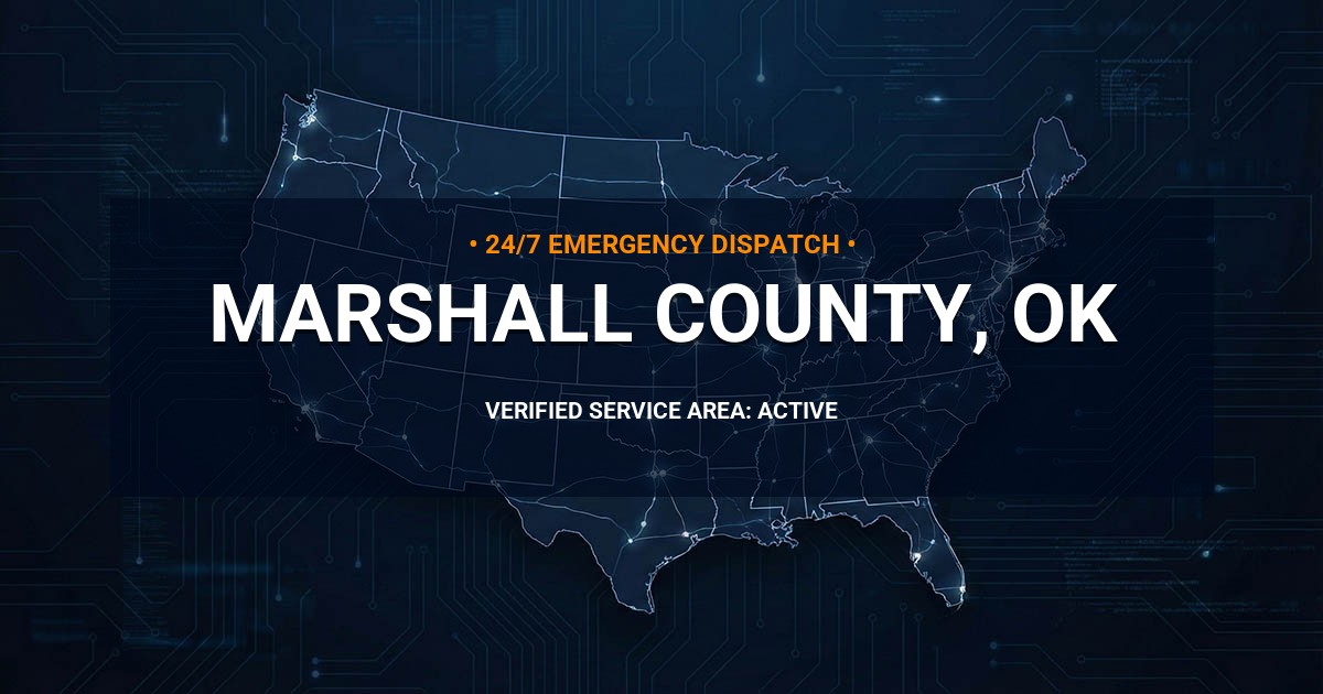 Emergency Plumbing Dispatch Map for Marshall County Plumbing Logistics