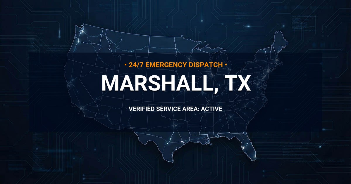 Emergency Plumbing Dispatch Map for Plumbing Services: Marshall, TX
