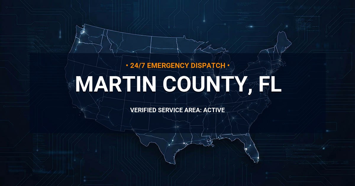 Emergency Plumbing Dispatch Map for Martin County Plumbing Logistics
