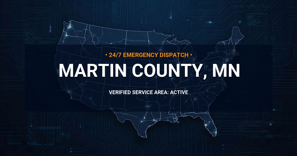 Emergency Plumbing Dispatch Map for Martin County Plumbing Logistics