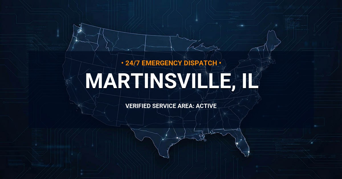 Emergency Plumbing Dispatch Map for Plumbing Services: Martinsville, IL