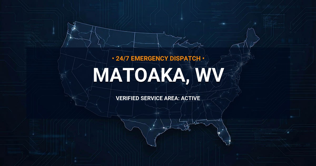 Emergency Plumbing Dispatch Map for Plumbing Services: Matoaka, WV
