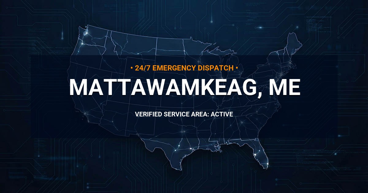 Emergency Plumbing Dispatch Map for Plumbing Services: Mattawamkeag, ME
