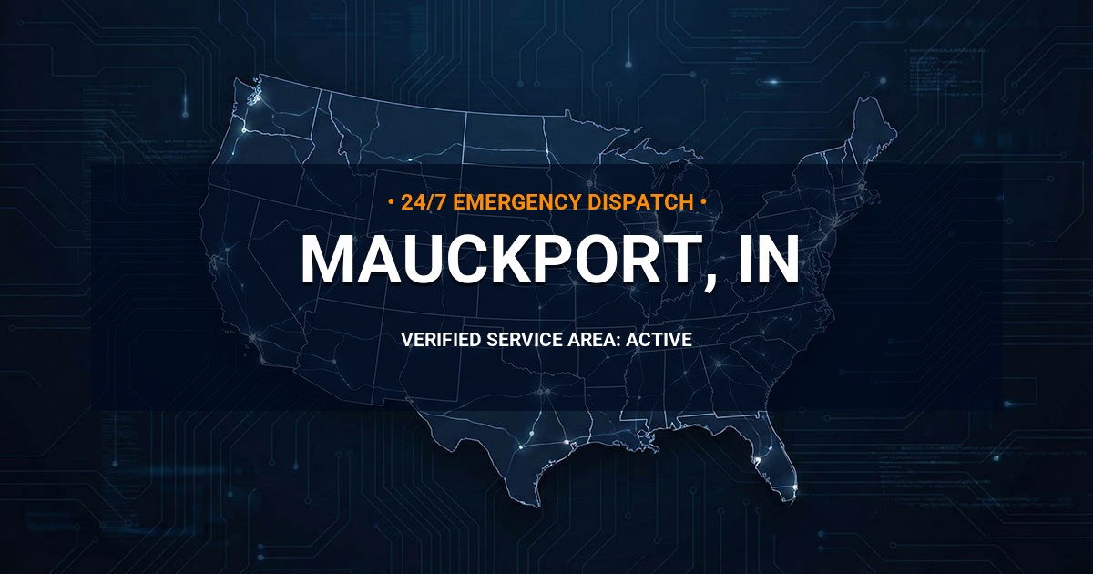 Emergency Plumbing Dispatch Map for Plumbing Services: Mauckport, IN