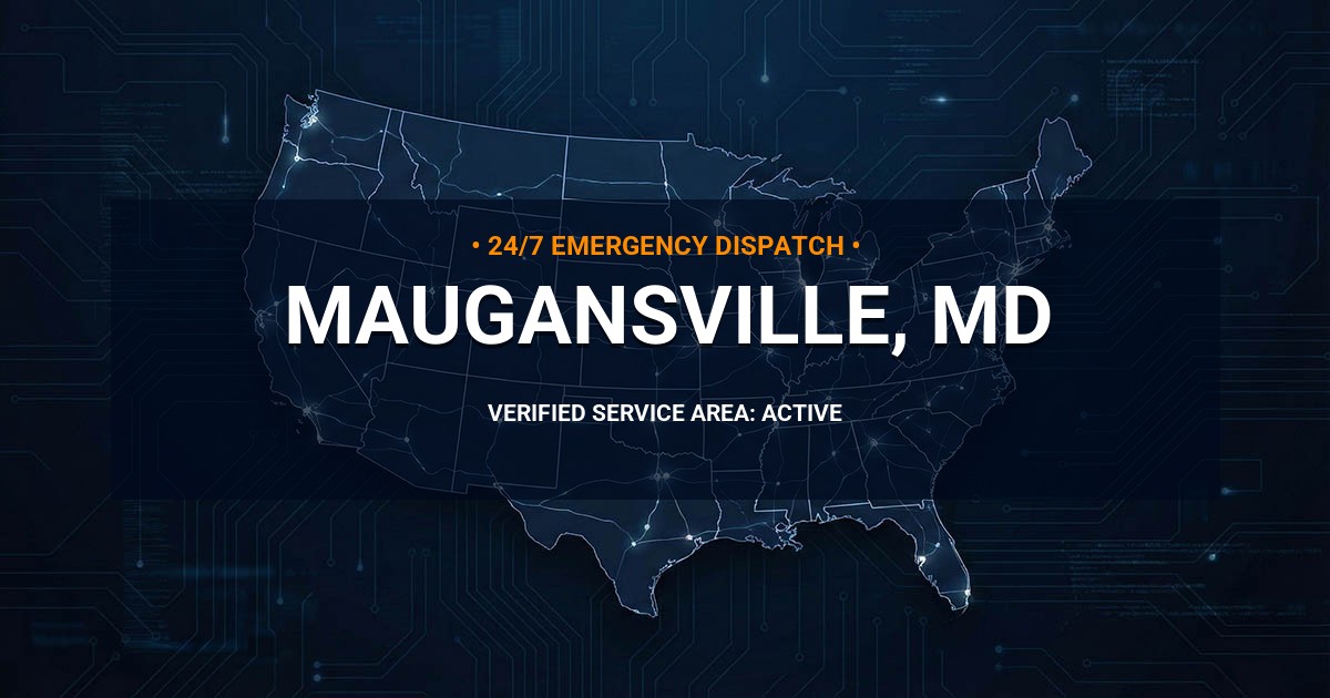 Emergency Plumbing Dispatch Map for Plumbing Services: Maugansville, MD