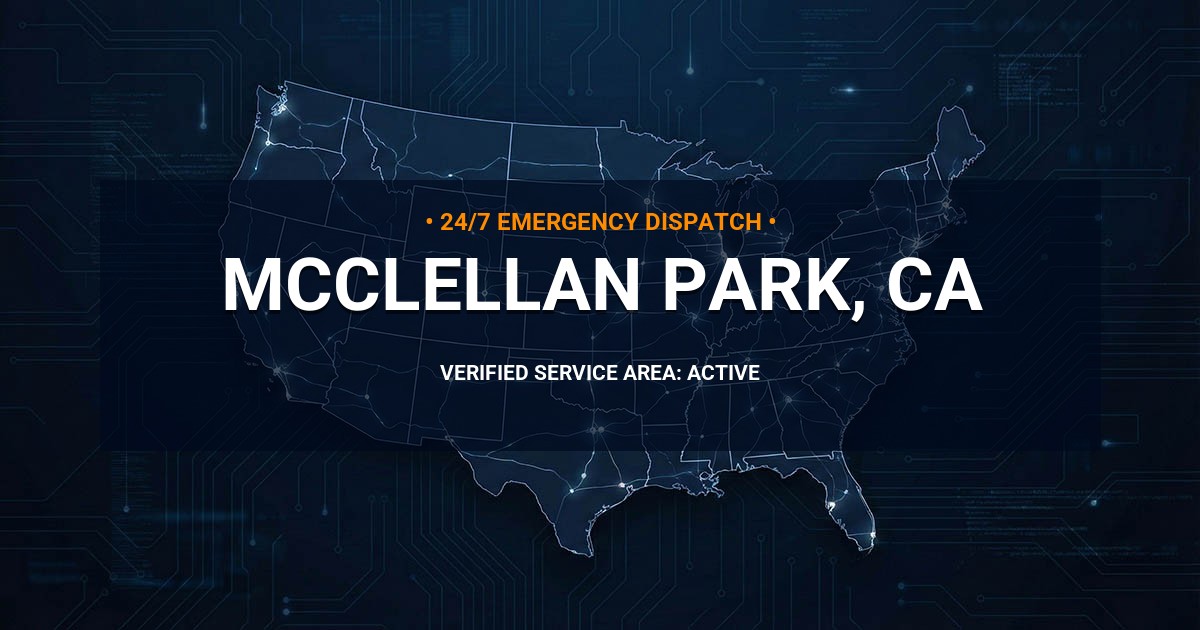Emergency Plumbing Dispatch Map for Plumbing Services: McClellan Park, CA