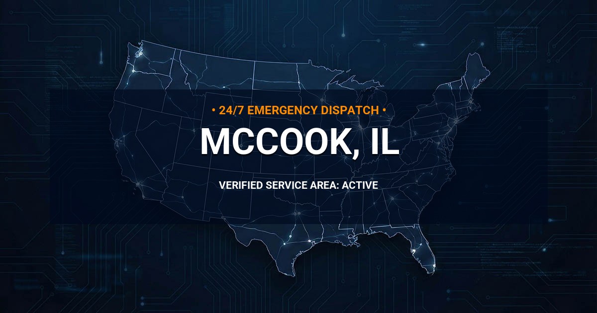 Emergency Plumbing Dispatch Map for Plumbing Services: McCook, IL