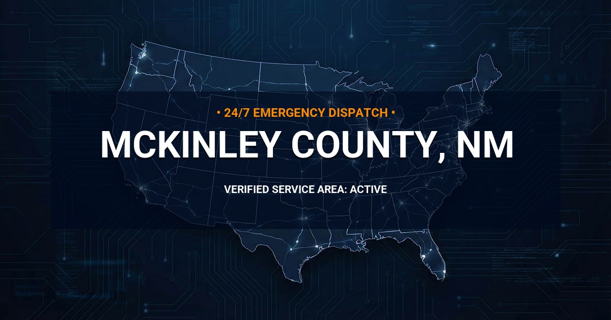 Emergency Plumbing Dispatch Map for McKinley County Plumbing Logistics