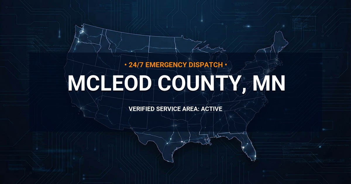 Emergency Plumbing Dispatch Map for McLeod County Plumbing Logistics