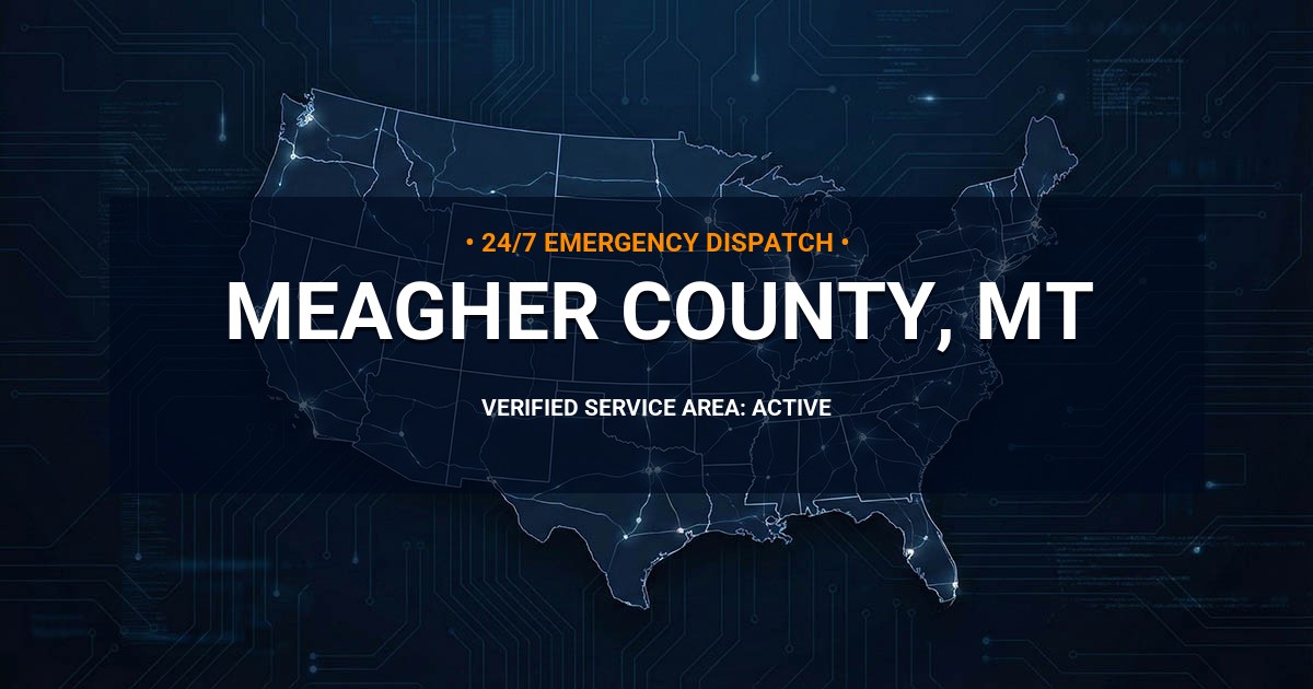 Emergency Plumbing Dispatch Map for Meagher County Plumbing Logistics