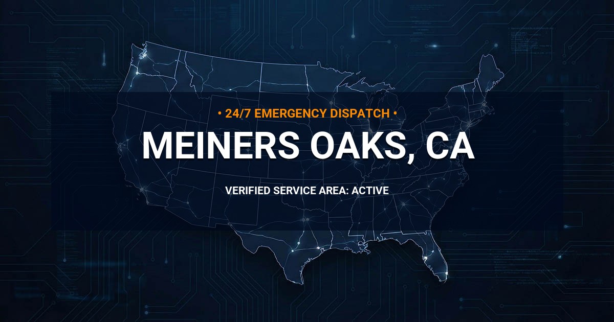 Emergency Plumbing Dispatch Map for Plumbing Services: Meiners Oaks, CA