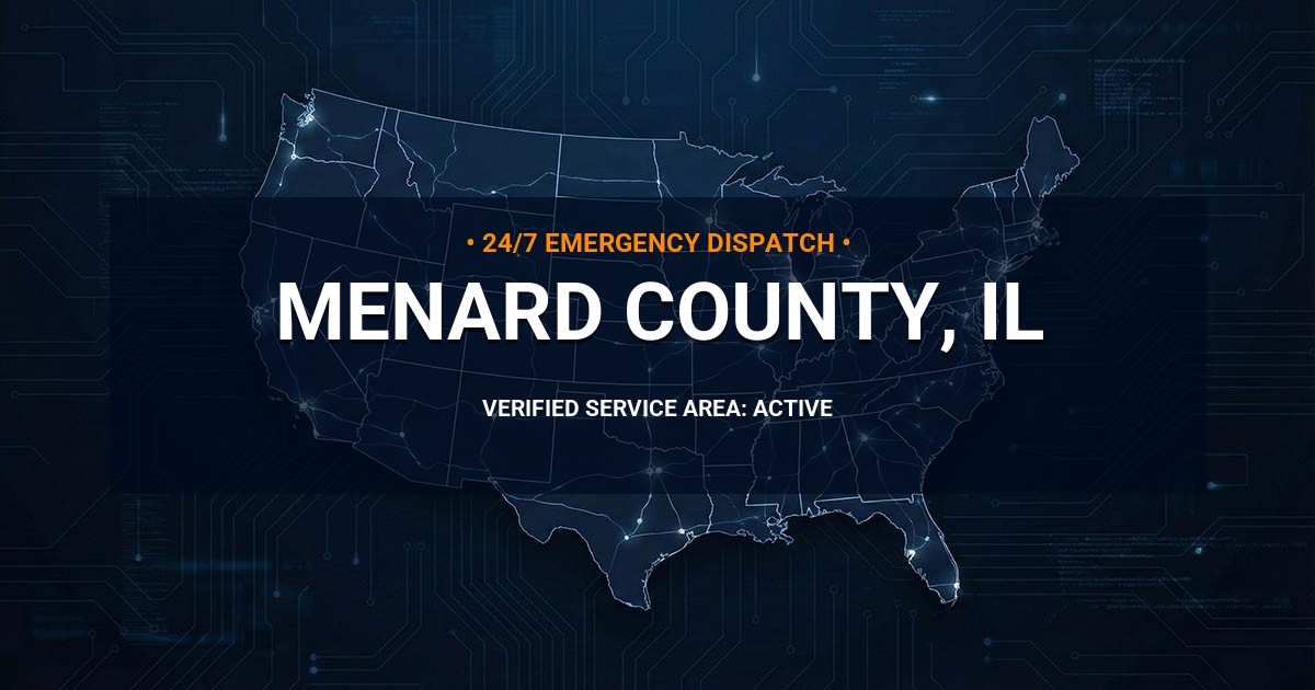Emergency Plumbing Dispatch Map for Menard County Plumbing Logistics