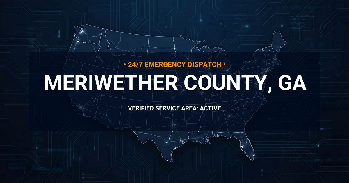 Emergency Plumbing Dispatch Map for Meriwether County Plumbing Logistics