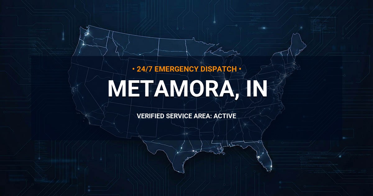 Emergency Plumbing Dispatch Map for Plumbing Services: Metamora, IN