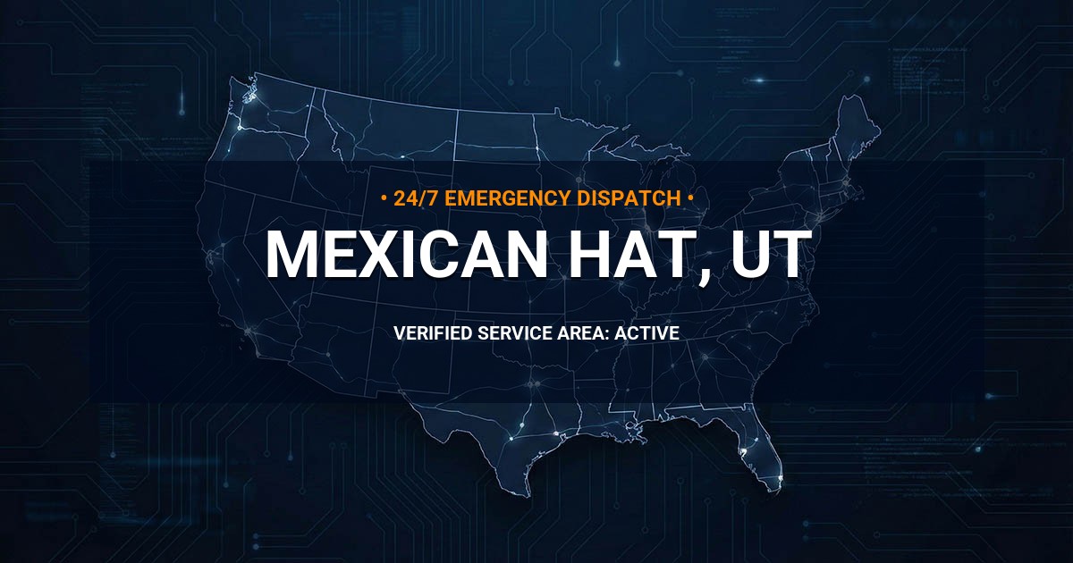 Emergency Plumbing Dispatch Map for Plumbing Services: Mexican Hat, UT
