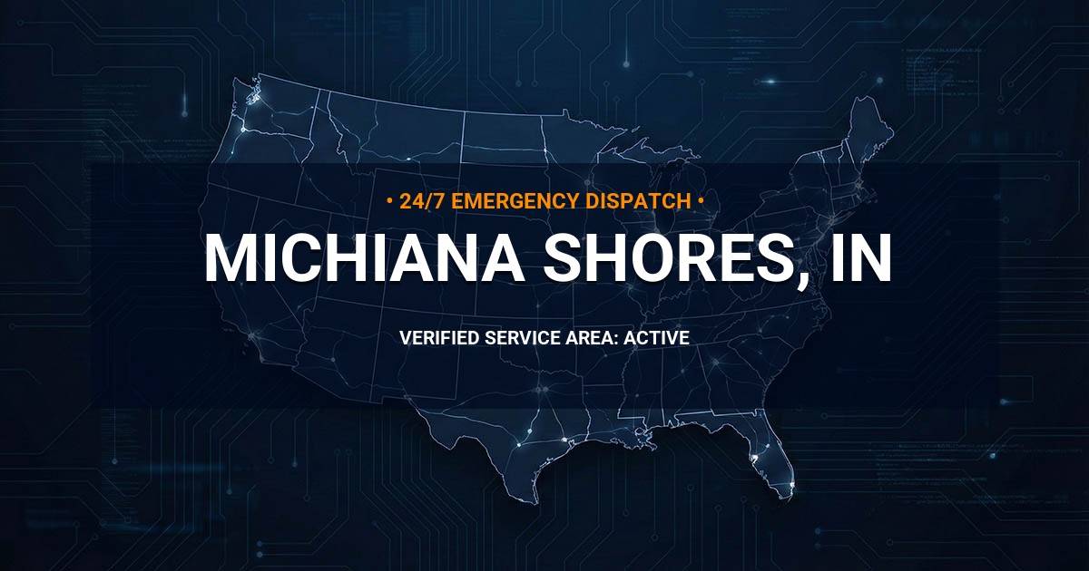 Emergency Plumbing Dispatch Map for Plumbing Services: Michiana Shores, IN