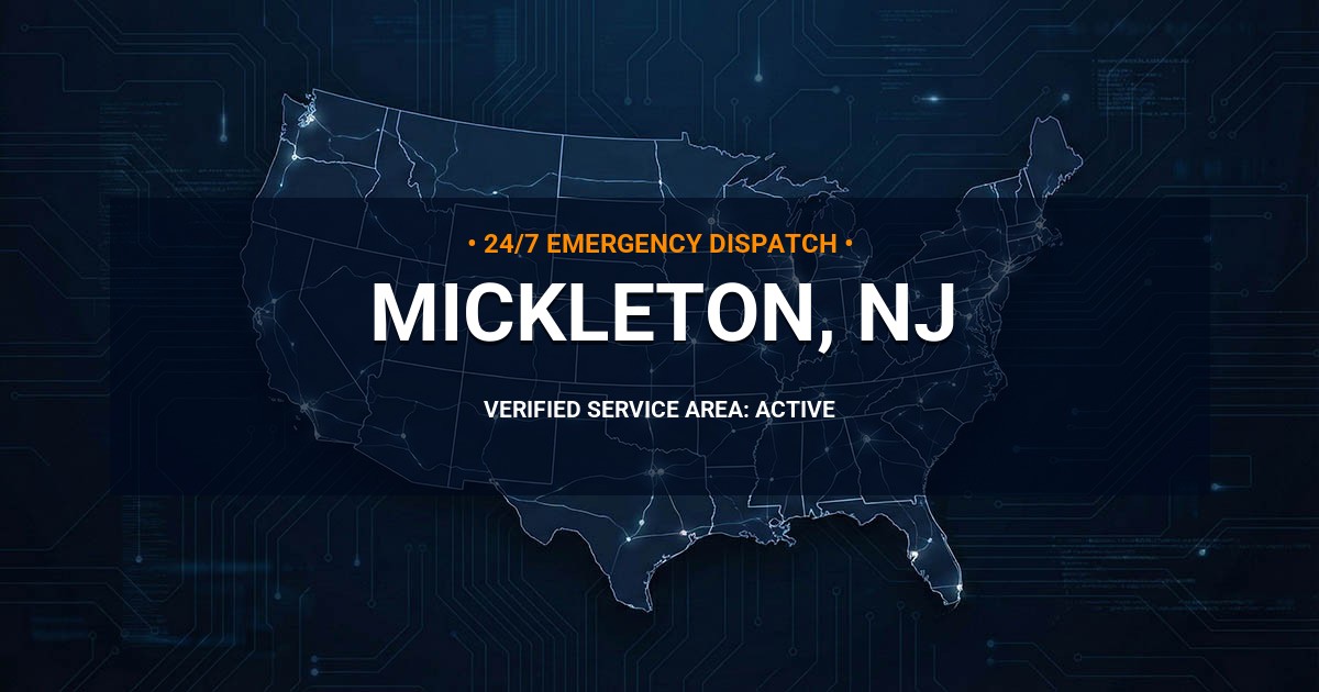 Emergency Plumbing Dispatch Map for Plumbing Services: Mickleton, NJ