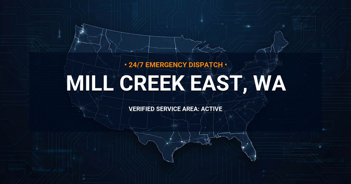 Emergency Plumbing Dispatch Map for Plumbing Services: Mill Creek East, WA