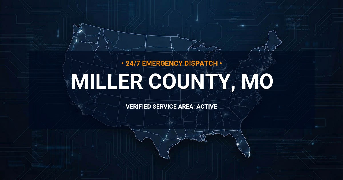 Emergency Plumbing Dispatch Map for Miller County Plumbing Logistics
